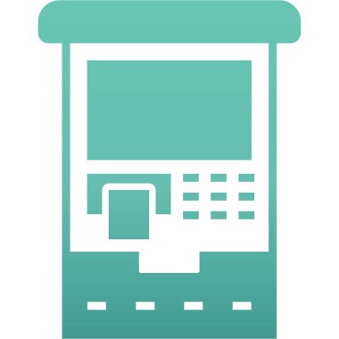 vector illustration of atm machine icon