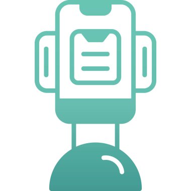 robot. Web simgesi basit illüstrasyon