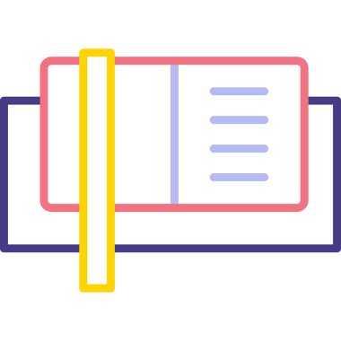 Kitap. Web simgesi basit illüstrasyon