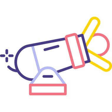 boya fırçası renk simgesi. Boya ve vektör illüstrasyonu için boya aracı