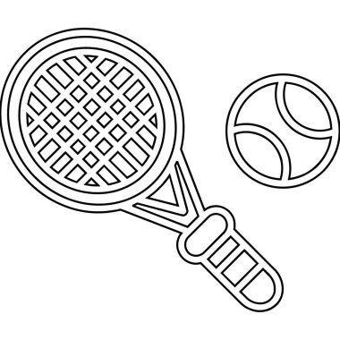 badminton ractlecock ve raket simgesi