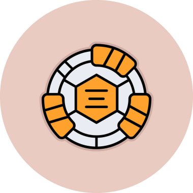 Bir top simgesinin vektör illüstrasyonu