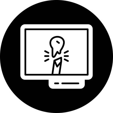 Bir bilgisayar simgesinin vektör illüstrasyonu