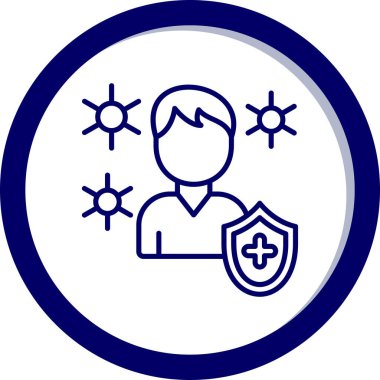 Tıbbi koruma simge vektör çizim