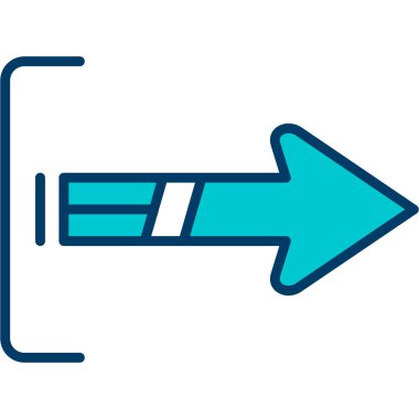 Tek bir ok simgesinin vektör illüstrasyonu