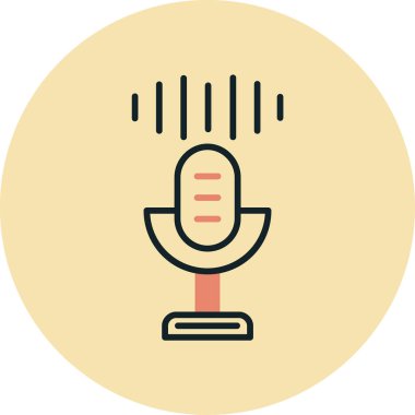 mikrofon simgesi vektör illüstrasyonu