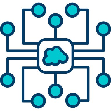 veri bulut ağı simgesi