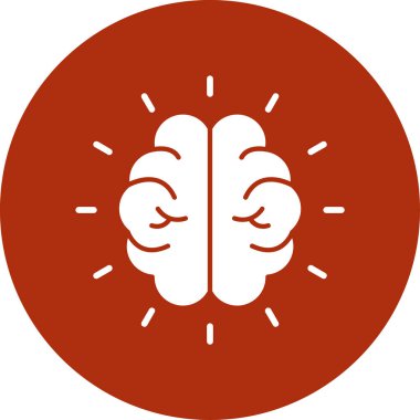 Beyin vektör simgesi. Beyin ve tasarım için basit vektör çizimi.