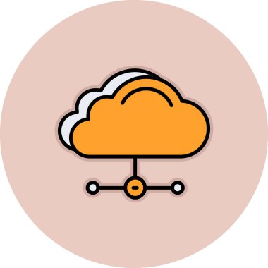 Bulut simgesi vektör illüstrasyonu