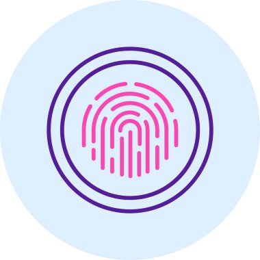 Parmak izi simgesinin vektör illüstrasyonu
