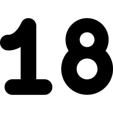Basit bir 19 sayısının vektör çizimi. Siyah bir arkaplanda izole edilmiş. Yazdırma, ağ, kartpostallar, logo için tasarım.