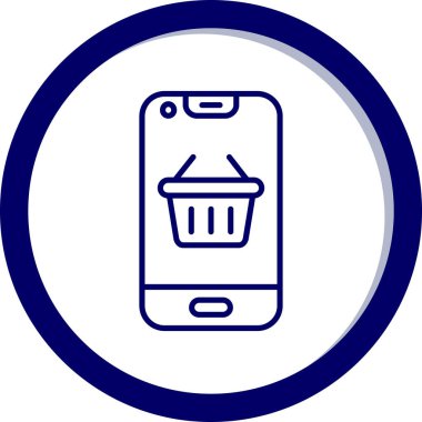 Sepet gezici simgesi, vektör çizimi