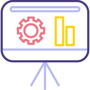 İş. Web simgesi basit illüstrasyon