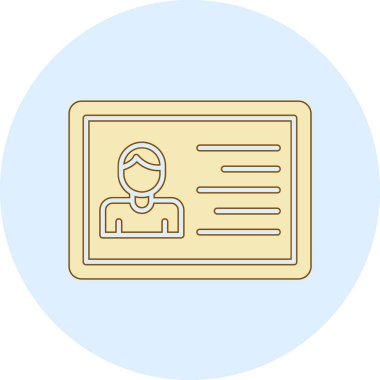 ID kart simgesi vektör illüstrasyonu