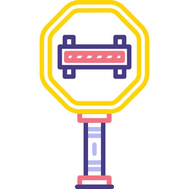 Trafik ışıkları var. Basit illüstrasyon