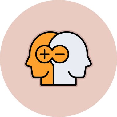 Beyin. Web simgesi basit illüstrasyon