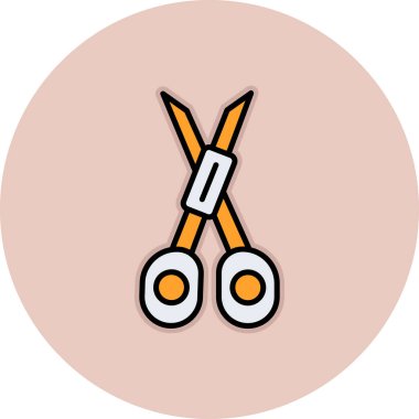 Makas Düz Vektör Simgesi