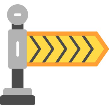 bariyer vektör simgesi. Basit resimleme