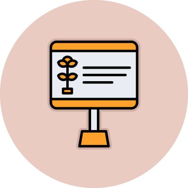 bitki ağ ikonu vektör illüstrasyonu