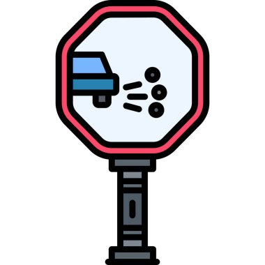 Araba kazası ikonu. Web için araba kazası vektör simgelerinin özet çizimi