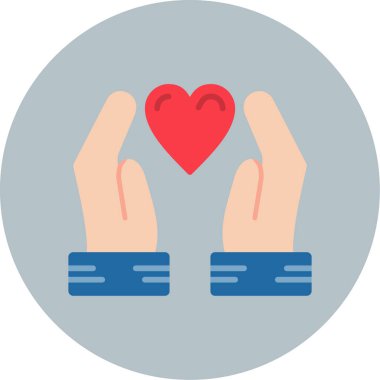 Kalp ikonu vektör illüstrasyonu