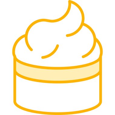 tatlı krema vektör simgesi.