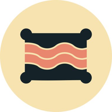 Domuz pastırması. Web simgesi vektör illüstrasyonu