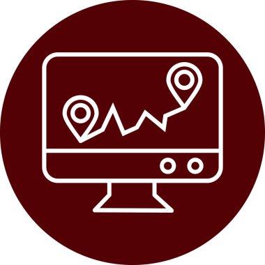 Bir dizüstü bilgisayar simgesinin vektör illüstrasyonu