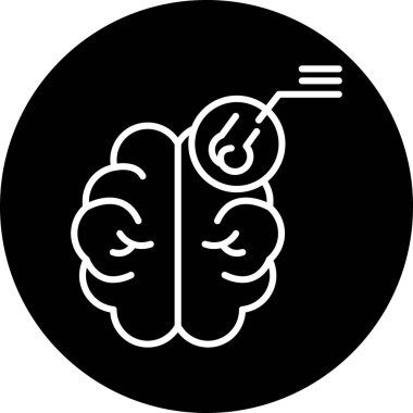 Hipofiz bezi web simgesi basit vektör illüstrasyonu