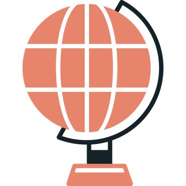 Dünya küresel ikon vektör illüstrasyonuName