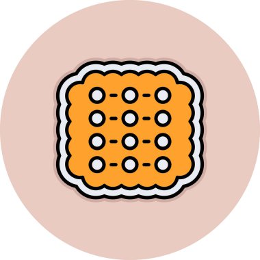 Bisküvi ikonu. vektör illüstrasyonu