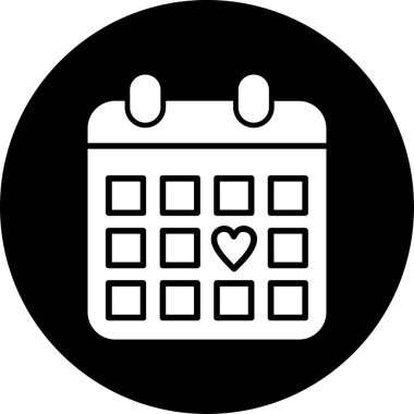 Takvim simgesi vektör illüstrasyonu