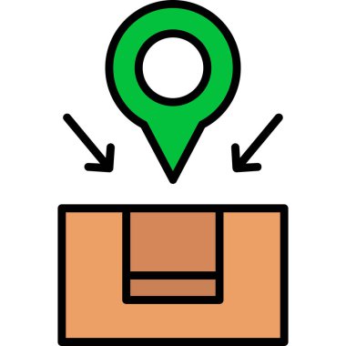 konum haritası simgesi, vektör