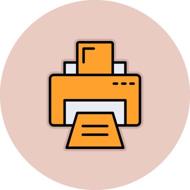 Yazıcı. Web simgesi basit illüstrasyon