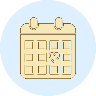 Moda biçimi izole edilmiş arkaplanda takvim simgesi