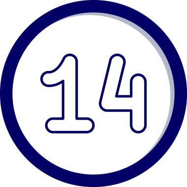 bir numaralı vektör simgesi modern basit vektör çizimi