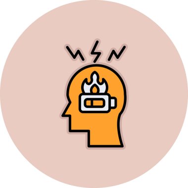 yanan alev simgesi, vektör illüstrasyonu