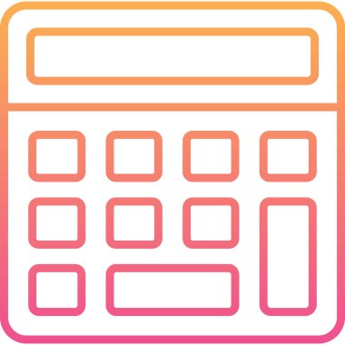 hesap makinesi düz vektör simgesi