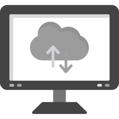 Bulut hesaplama tasarımı. veri simgesi. düz resimleme