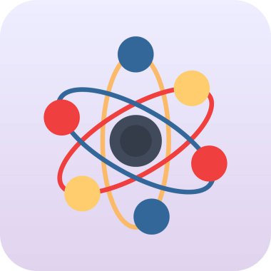 Bir atom simgesinin vektör illüstrasyonu