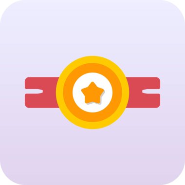 Yumuşak renkli arkaplanda izole edilmiş moda düz stil rozet simgesi