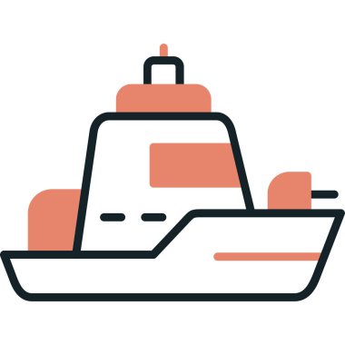 Gemi. Web simgesi basit illüstrasyon