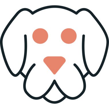 Köpek. Web simgesi basit illüstrasyon