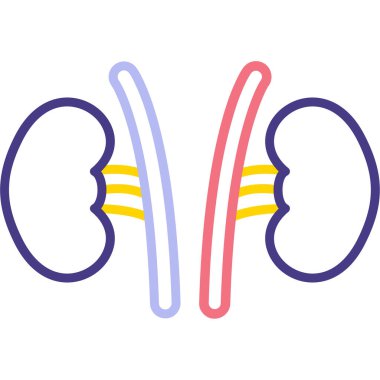 İnsan organı simgesi vektör çizimi