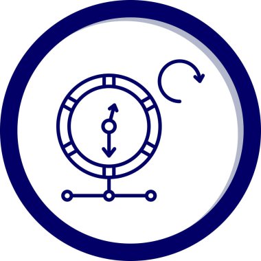 Zaman doldu. Web simgesi basit illüstrasyon