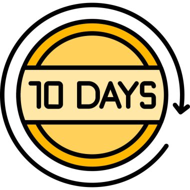 Beyaz arkaplanda siyah dairesi olan yuvarlak bir ikonun sarı daire çizimi