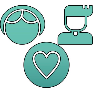 kalp ikonu vektör illüstrasyon tasarımı