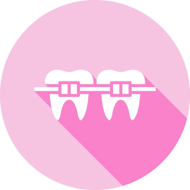 Diş basit simgesi, vektör illüstrasyonu