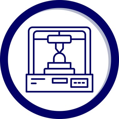 Yazıcı. Web simgesi basit illüstrasyon