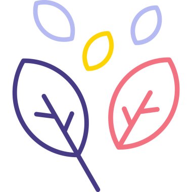 Yaprak. Web simgesi basit illüstrasyon